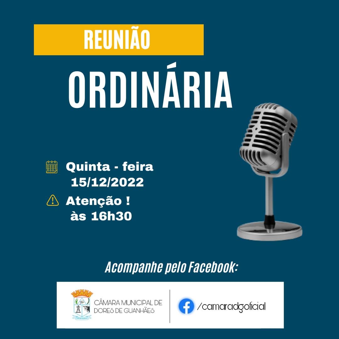 You are currently viewing CONVITE REUNIÃO ORDINÁRIA